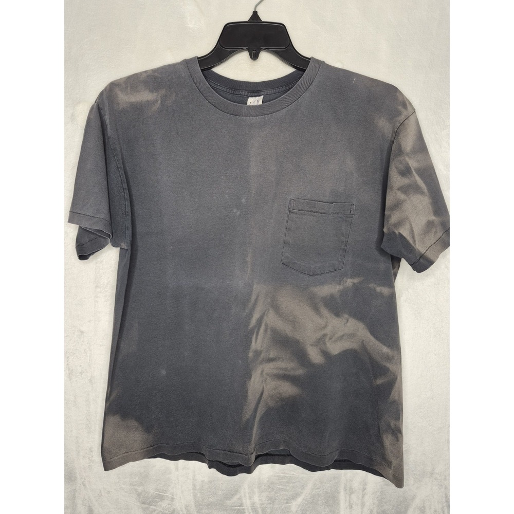 Vintage Made USA GAP Pocket T Shirt Large Pink Purple Faded Grunge Single Stitch
